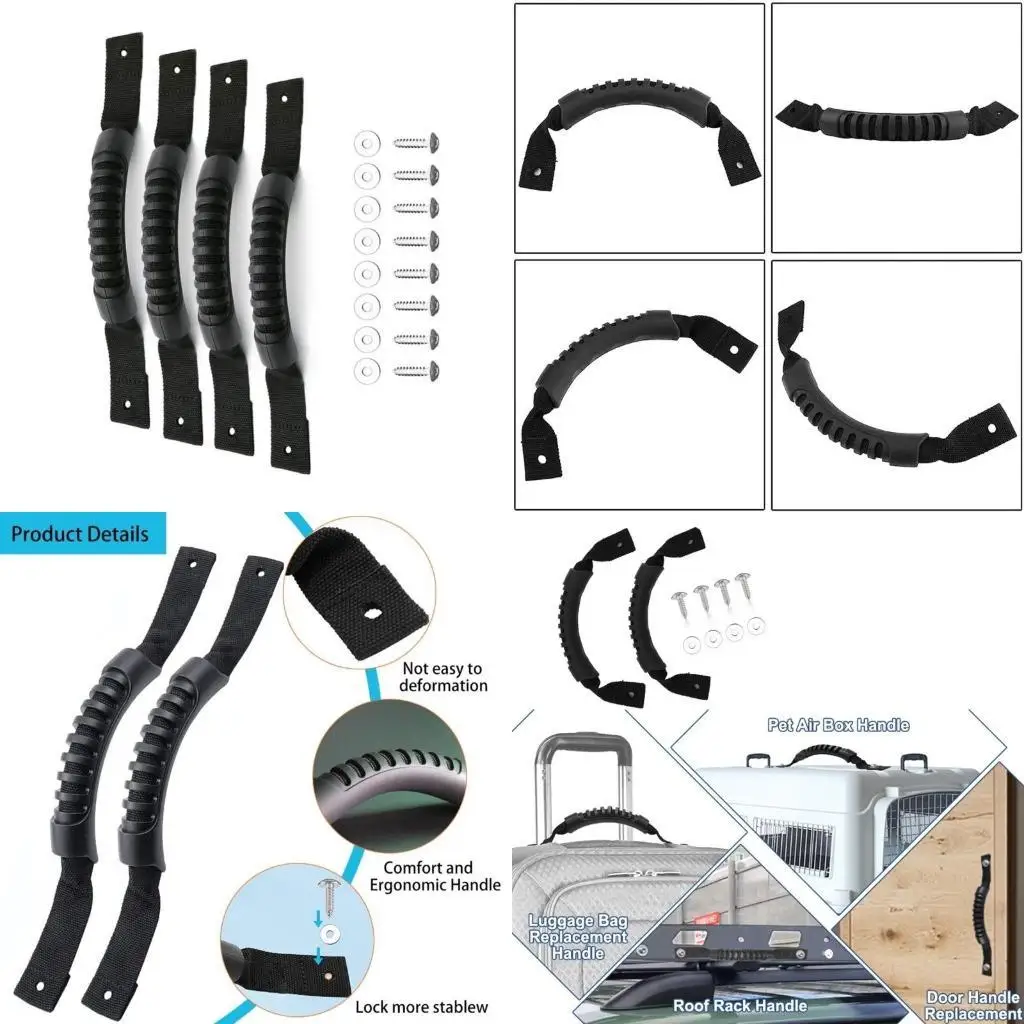 

Y1UC 2/4Pcs Canoes Woven Strap Additional Handle Luggage Case Handle for Kayaks Repair