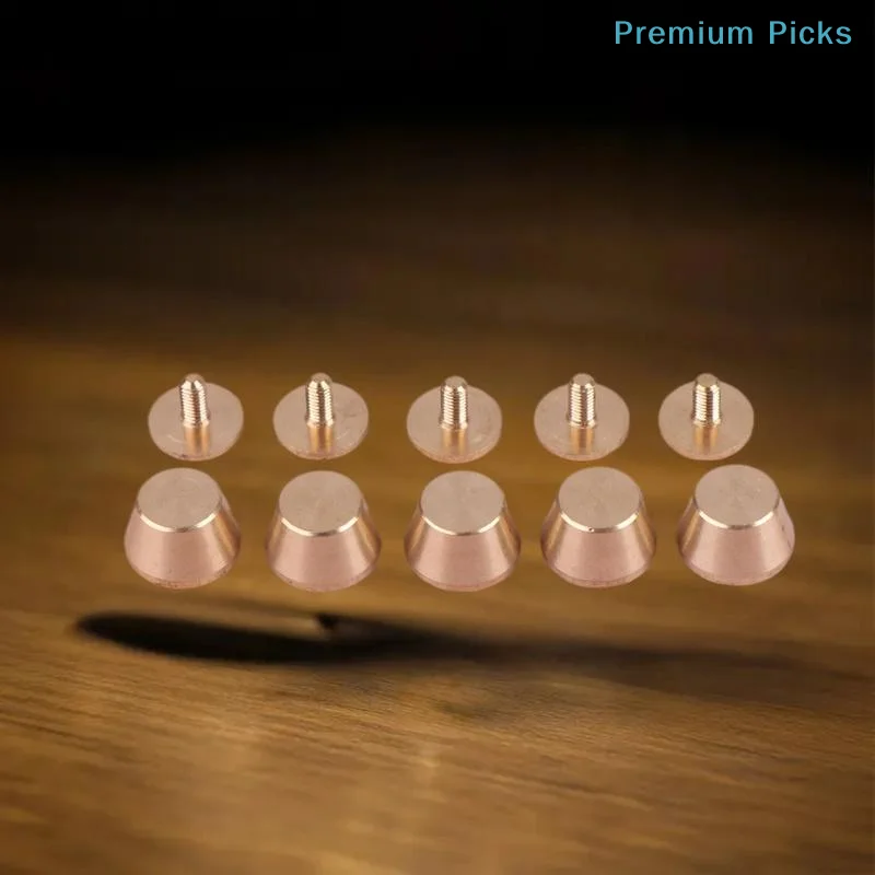 portable5Set High Quality Solid Brass Rivet And Screws DIY Leather Bag Decoration Suitcase Botton Feet Rivet Accessories