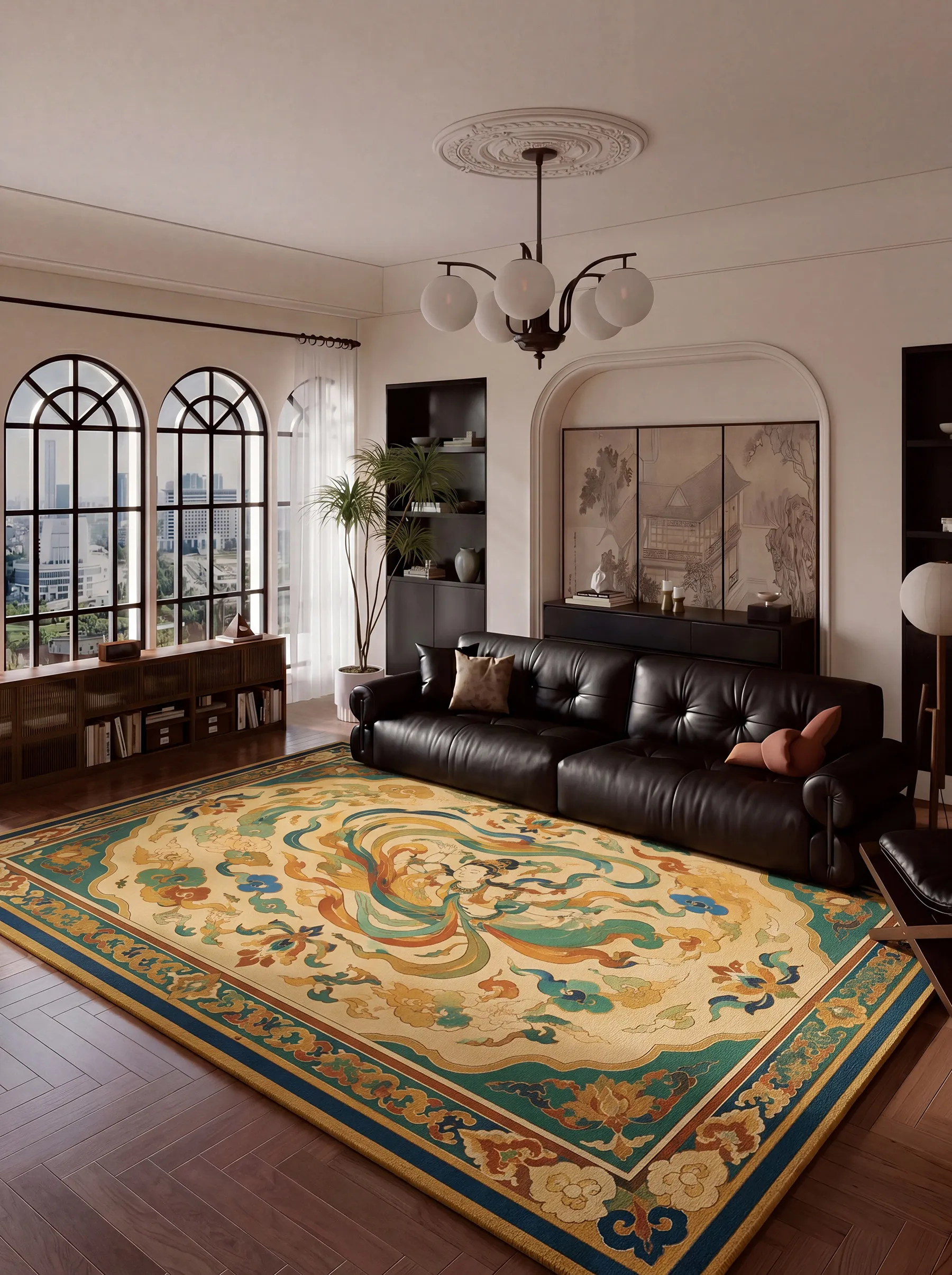 New Chinese Style Carpet for Living Room Large Sofa Floor Area Rug Modern Home Decor Tea Table Area Rug Bedrom Carpets