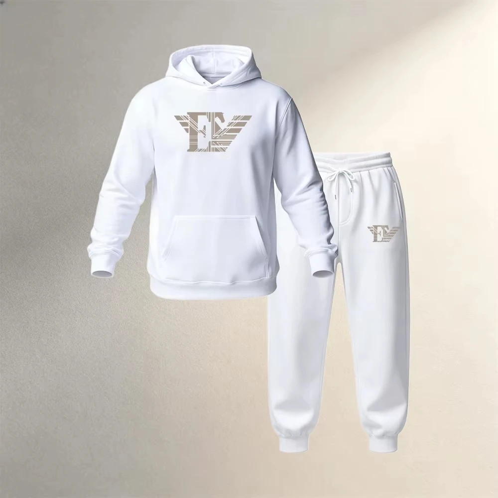 Men Clothing Sets 2Pcs Autumn Winter Sport Casual Fashion Warm Pullover Hoodies Sweatpants Jogging Street Loose Male Outfit Wear