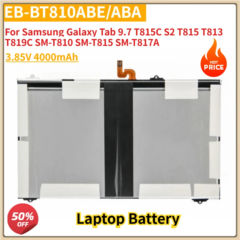 

New Replacement Laptop Battery 3.85V 4000mAh EB-BT810ABE/ABA For Samsung Galaxy Tab 9.7 T815C T815 T813 T819C SM-T810 SM-T817A