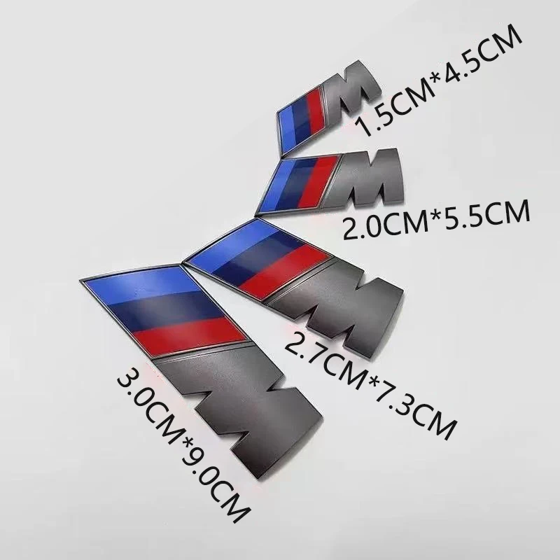 Metal Car Boot Badge Emblem Accessories For BMW M E34 E36 E60 E90 E46 E39 F10 F30 X5 X6 M3 M5 E71 F01 F02 3D Grey badge Letters view 2