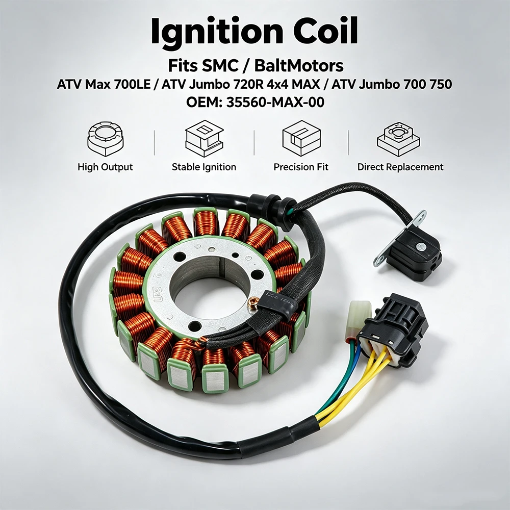 Ignition Coil For SMC ATV Max 700 700LE Jumbo 700 720R 4x4 MAX BaltMotors ATV Jumbo 700 750 OEM:35560-MAX-00