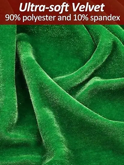 Robe Mère Noël en Velours avec Chaussettes Rayées et Bonnet de Lutin – photo 10