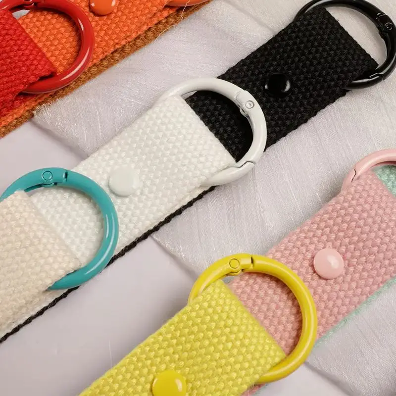 Fabric Strap Keyring Keychain Strap Baggage Tag For Women Men DIY Backpack Pendant Key Chains Accessories Bulk Wholesale