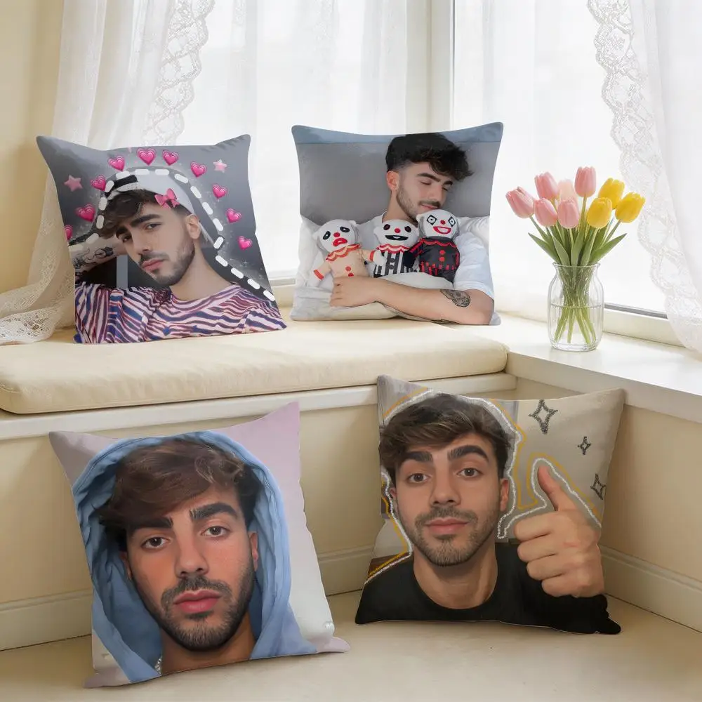 Internet Celebrity Fede V-Vigevani Cushion Cover Square Short Plush Pillow Case Living Room Sofa Home Decor Funda 40X40