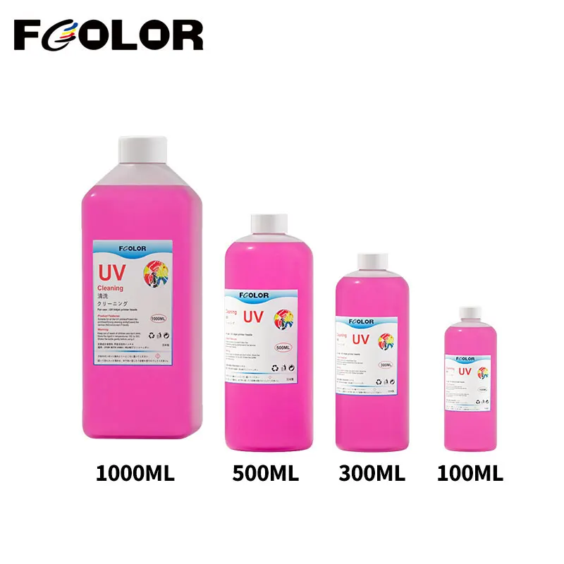 

Fcolor 300ml UV Ink Cleaning Solution For Epson XP600 L800 L805 1390 UV DTF Printer Cleaning Liquid UV Printhead Cleaning Fluid