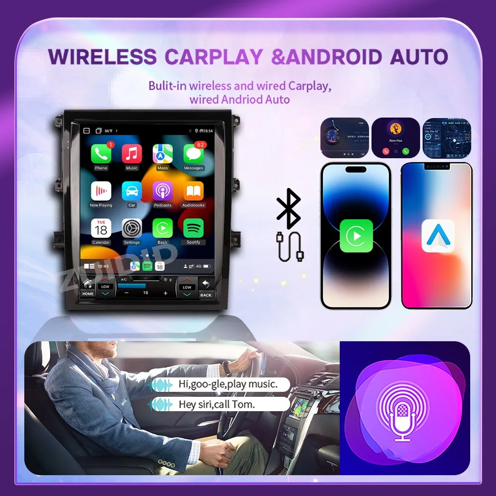 Wireless CarPlay For Land Rover Discovery 5 Lr5 L462 2017-2021 Car Radio Multimedia Android14 Auto Screen Player GPS Navigation