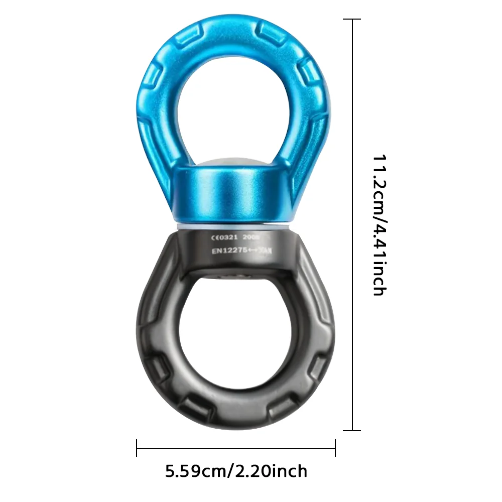 1PC 30kN Swivel Carabiner, 360° Rotation Swing Swivel Hanging Device - for Aerial Yoga Silks, Lyra Hoop, Climbing Ropes, Hammock