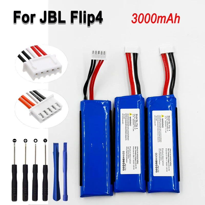 Batería de alta capacidad compatible con JBL Flip 4, Flip 4 Special Edition, repuesto para GSP872693 01 (Li-Polymer 3.7V