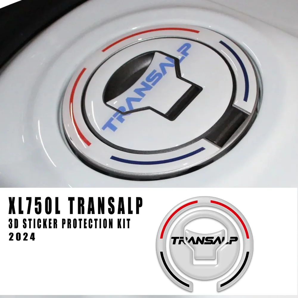 

For XL750 TransAlp 750 2024-Motorcycle 3D Epoxy Sticker Protection Kit Tank Fuel Tank Cap Decal Accessories