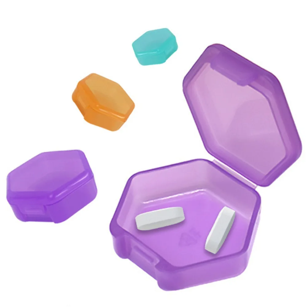 Convenient To Carry Small Pill Boxes Portable Container Mini Plastic Storage Box Plastic Pure Color Small Size Storage Box