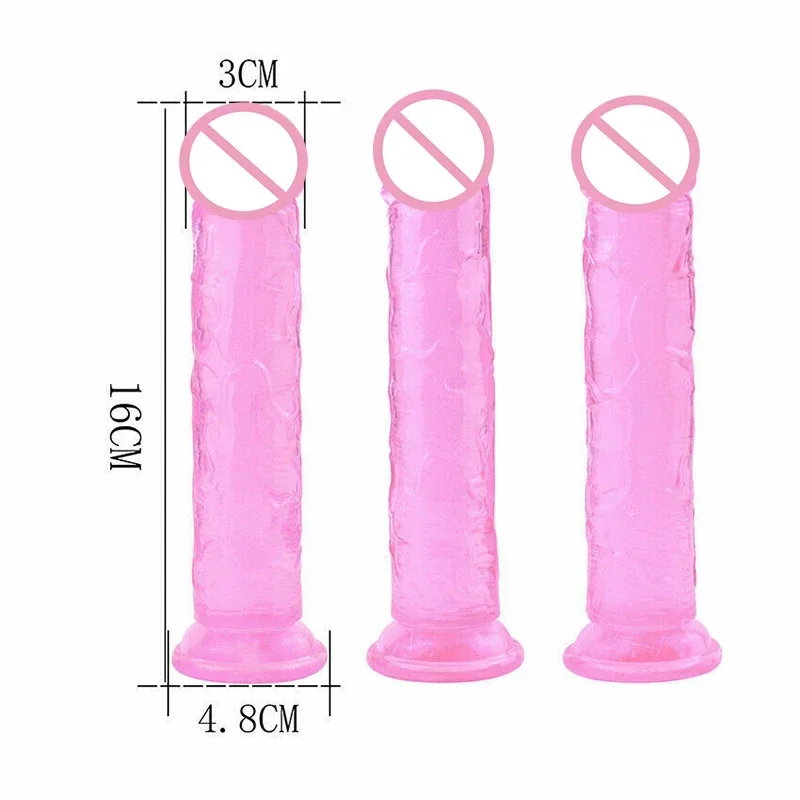 Big Dildo Realistic For Women Soft Jelly Dildo Vaginal Anal Plug Penis Strong Suction Cup Female Masturbators Sex Toys For Adult