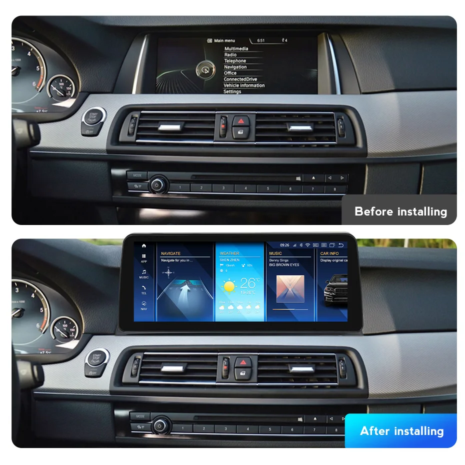 NaviFly 12.3 Android 13 CarPlay GPS for BMW 5 Series F10 F11