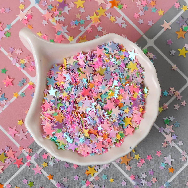 20g/Bag Stars 4-7mm PVC Heart Confetti Glitter Sequins For Crafts Nail Art Decoration Paillettes Sequin DIY Sewing Accessories