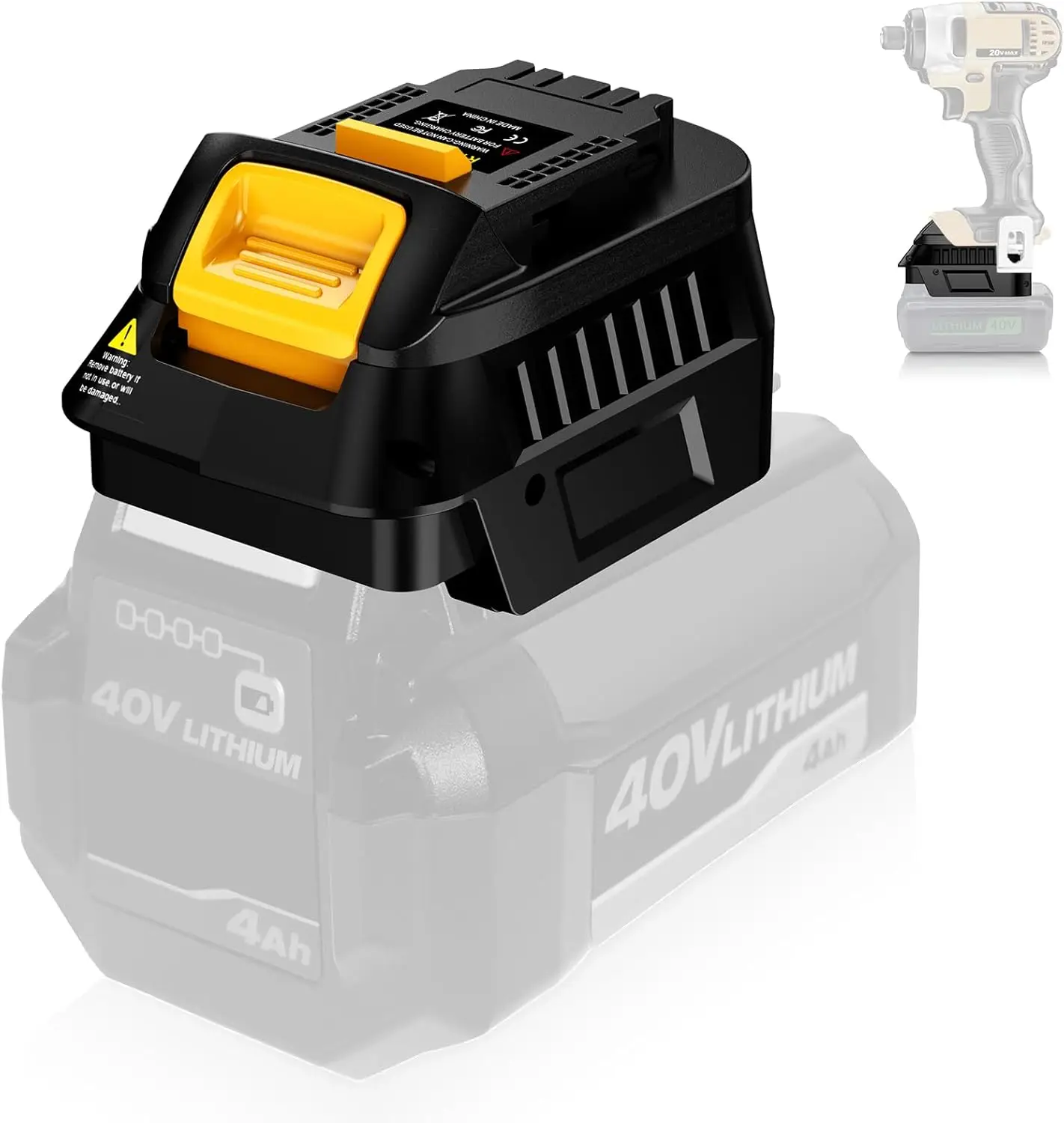 

for Ryobi 40V to for Dewalt Battery Adapter for Ryobi 40V Battery Convert to Work for Milwaukee 18V Cordless Power Tool