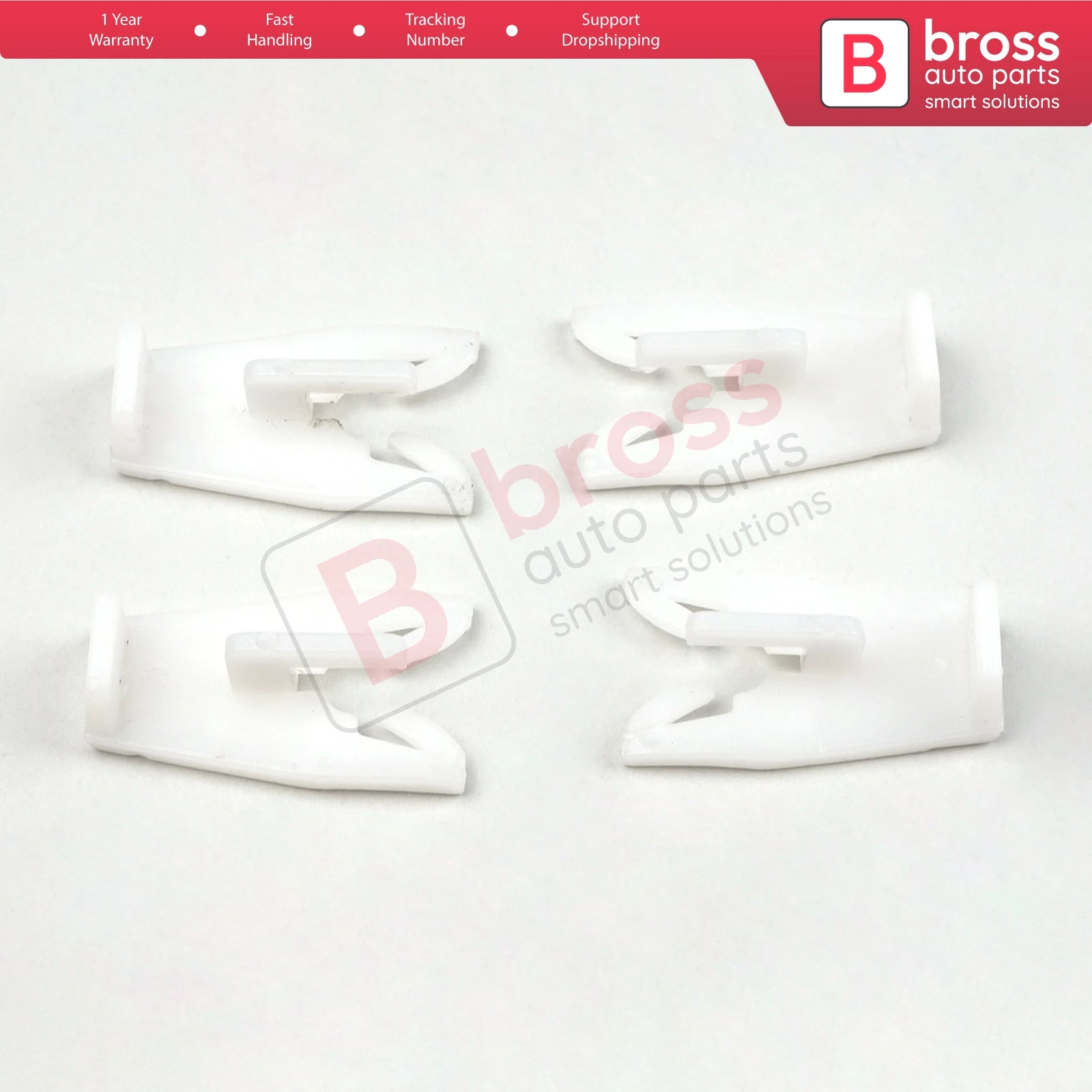 Bross Auto Parts BWR5116 4 Pieces Electrical Power Window Regulator Repair Clamp Clips Type:7 Fast Shipment Ship From Turkey