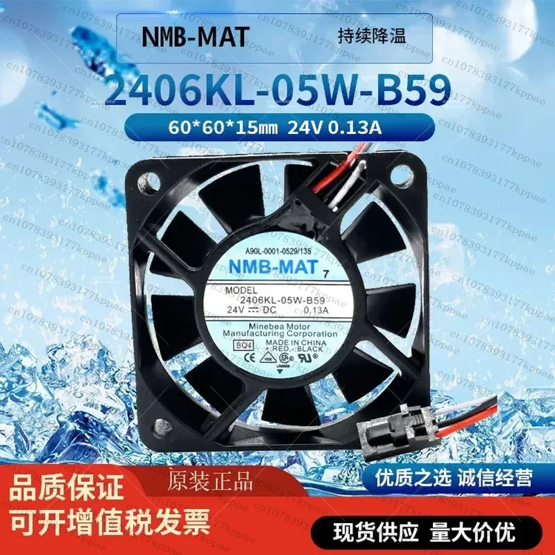 1PCS for 2406KL-05W-B59 24V 0.13A Original Genuine NMB-MAT Fan for Numerical Control Machine Tool Fanuc