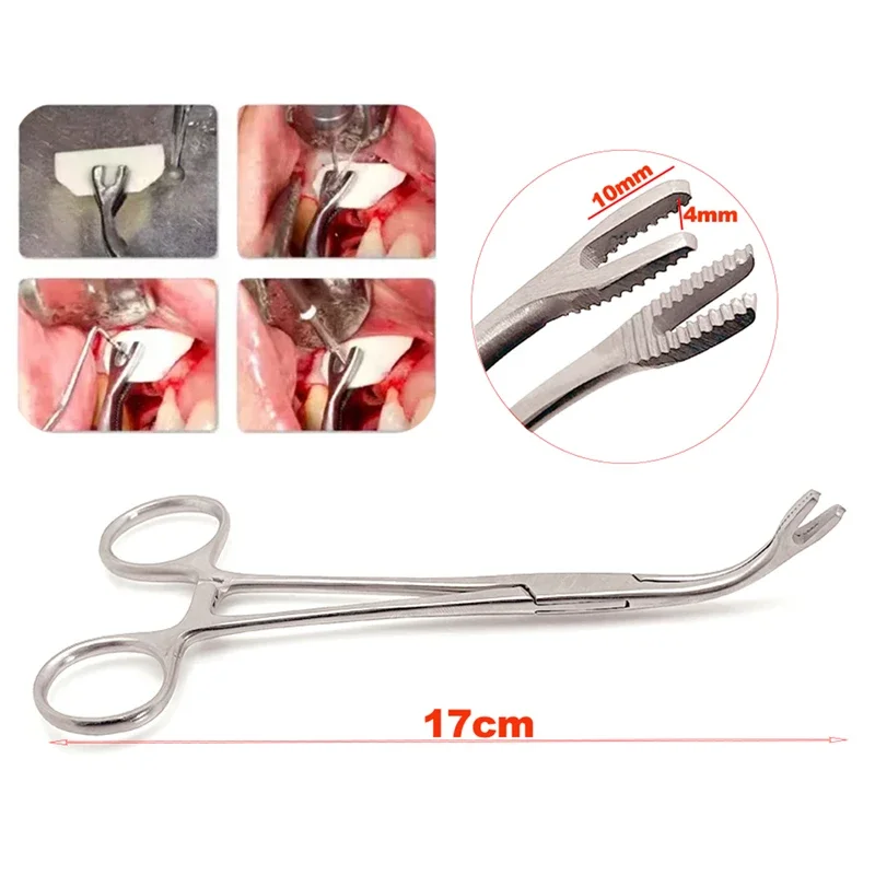 Dental Bone Graft Holder Forcep Bone Fragment Gripper Surgical Plier for Fixing Bone Holding Clamp Dentistry Tool
