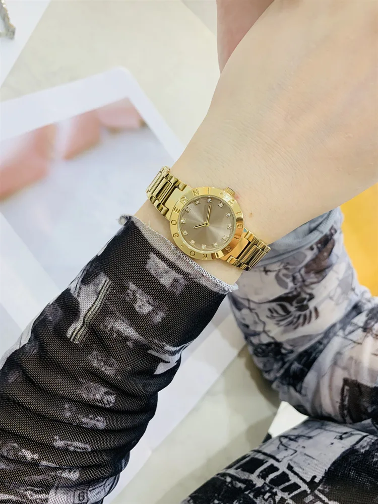 High Quality Women Quartz Watch Reloj Ladies Simple Vintage Stainless Steel Band Orologio Classic Wristwatch Gold Sliver Clock