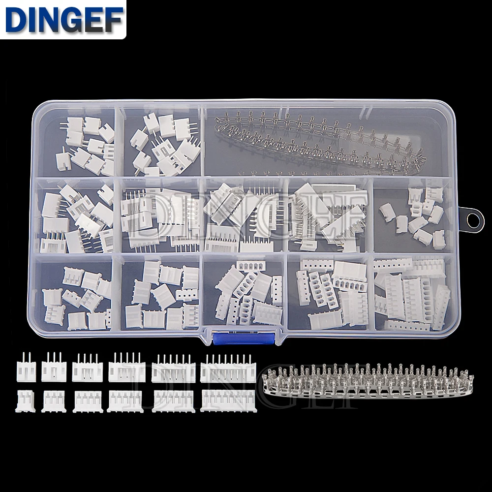 220PCS PH2.0 JST Male Female Plug Socket PH 2.0mm Connector kit Straight Pin Terminals 2P 3P 4P 5P 6P 8P Pitch 2.0mm