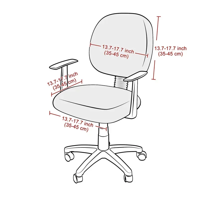 2PCS Solid Color Office Chair Covers Jacquard Split Computer Chair Slipcover Washable Stretch Gaming Chair Cover Home Hotel