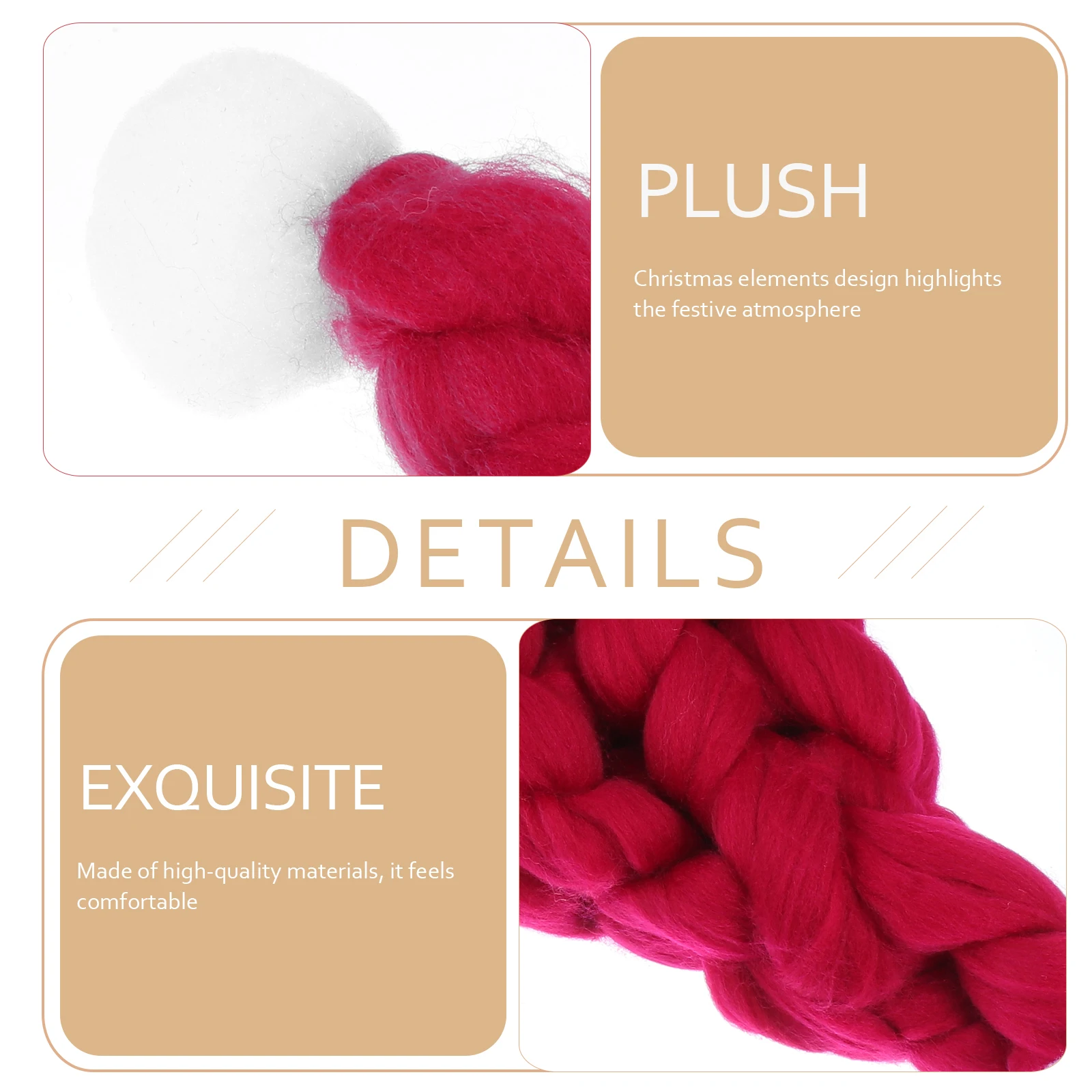 

Christmas Tree Hat Woolen Yarn Ornament Adorable Xmas Decor Party Hanging Tree Topper Festival Decoration Showcase Prop Bar Home