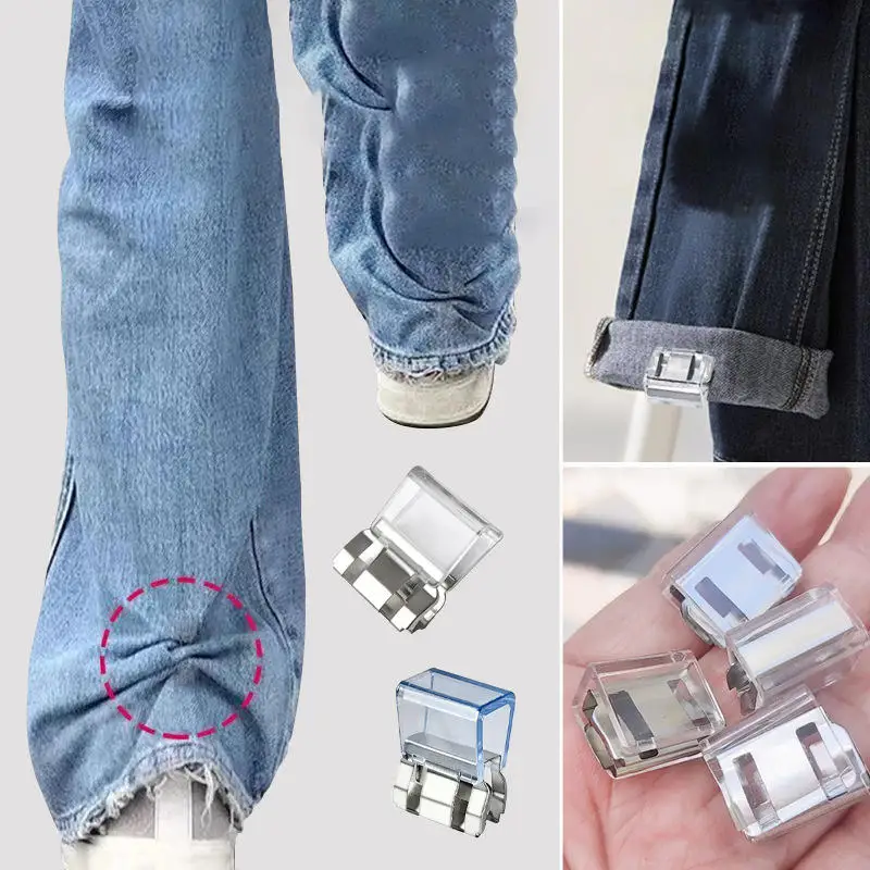 

6PCS Multi-functional Clothing Clips Pants Legs Sleeves Holder Straps For DIY Sewing Crafts Long Garments No Slip Grip