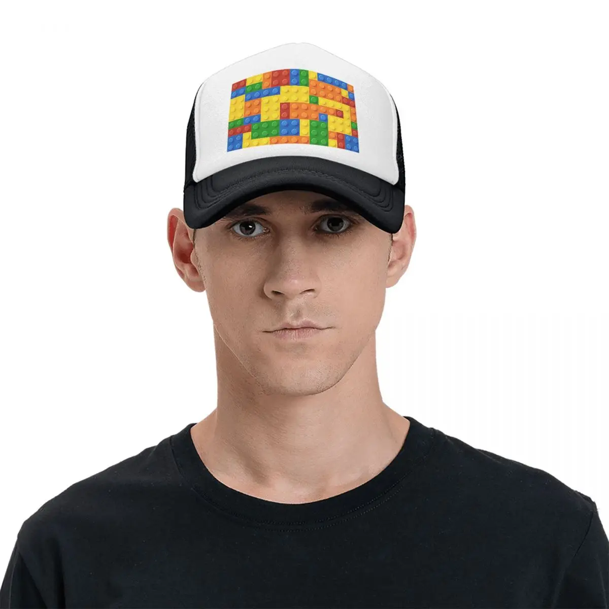 Building Blocks Construction Brick Cap Casual Mesh Baseball Caps Adjustable Hat Hip Hop Summer Unisex Baseball Hats