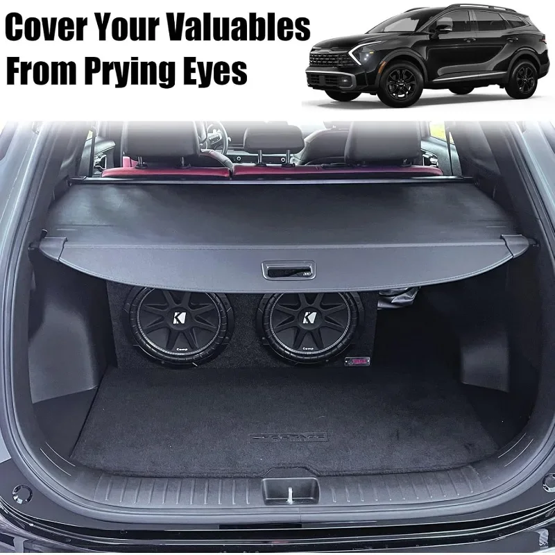 Copertura per carico per accessori Kia Sportage 2025 2024 2023, copertura per bagagliaio retrattile Privacy Schermo di sicurezza Scudo per bagagli Ombra fo