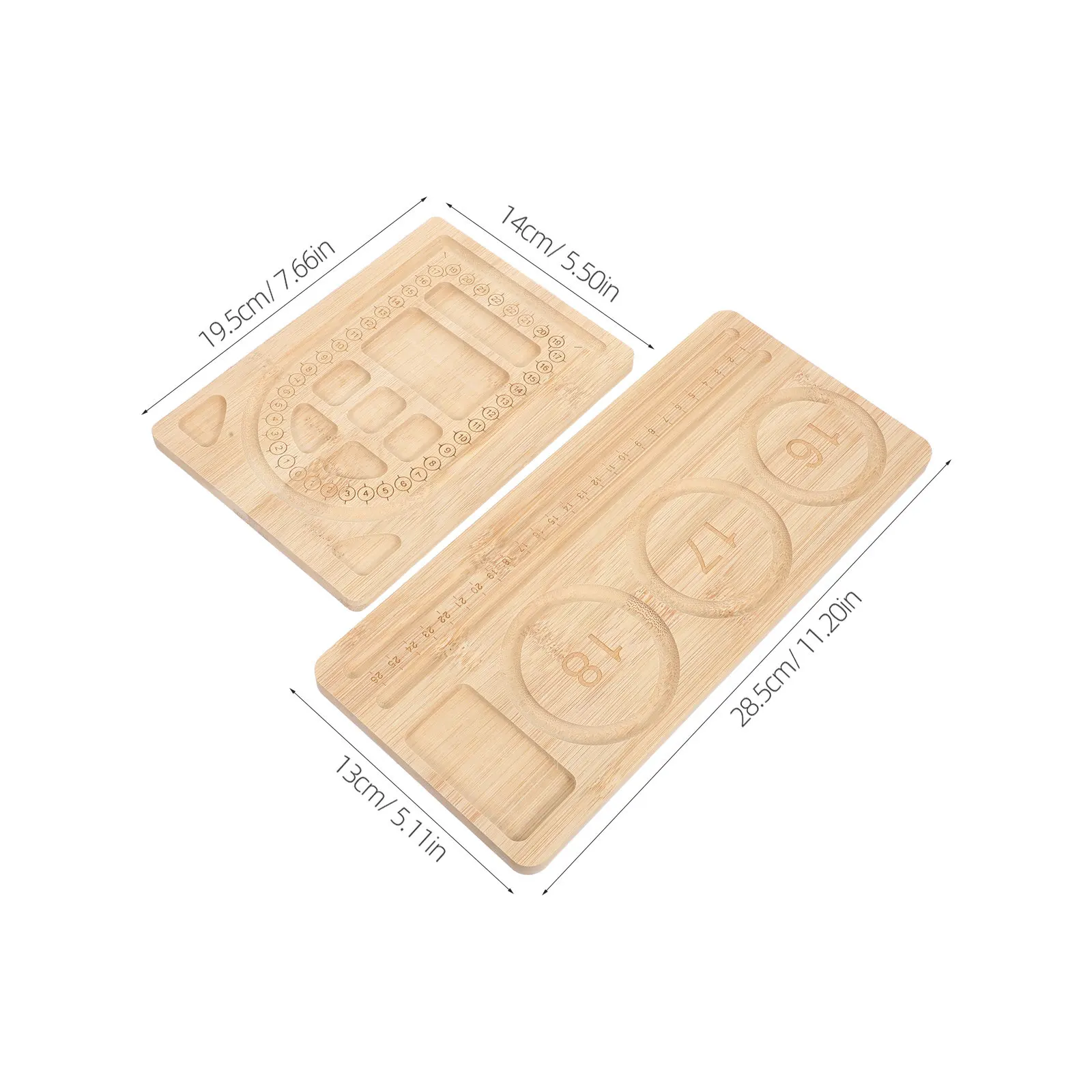 2Pcs Hand String Design Tray Bamboo Bead Board Jewelry Making Tray Beads Sorting Organizer Beading Board Bracelet Making Holder