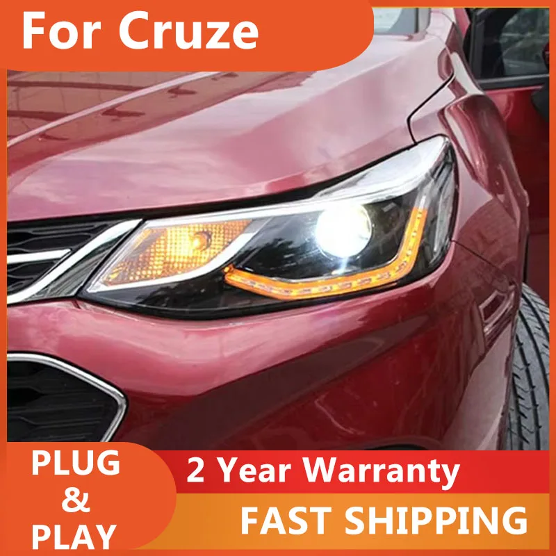 

Car Styling for Chevrolet Cruze Headlights 2017-2018 Cruze Head Light DRL Turn Signal Low High Beam Projector Lens