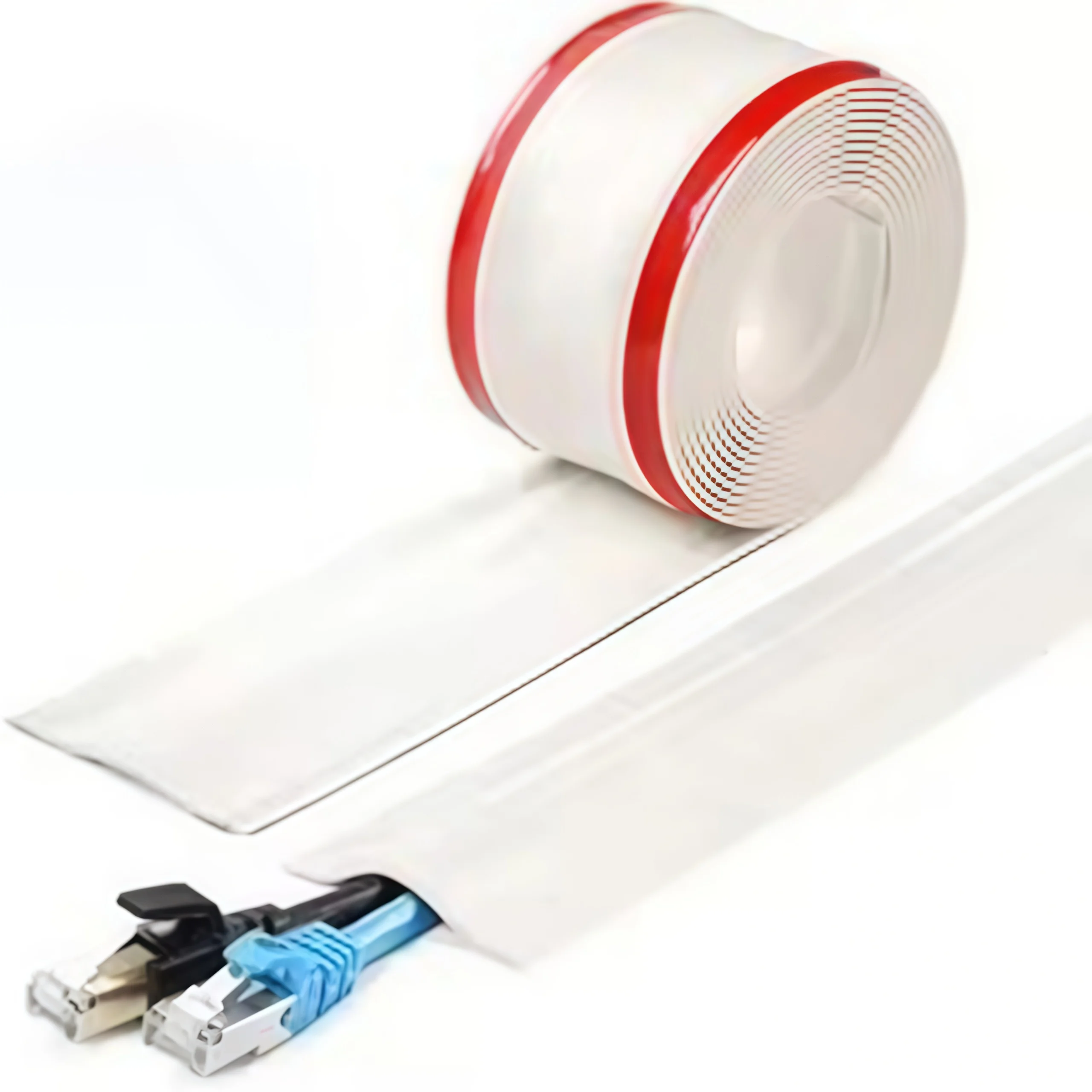 1 Roll Self-Adhesive Cable Protector, Flexible Cord Hider, Easy to Install, Ideal for Home and Office Cable Management