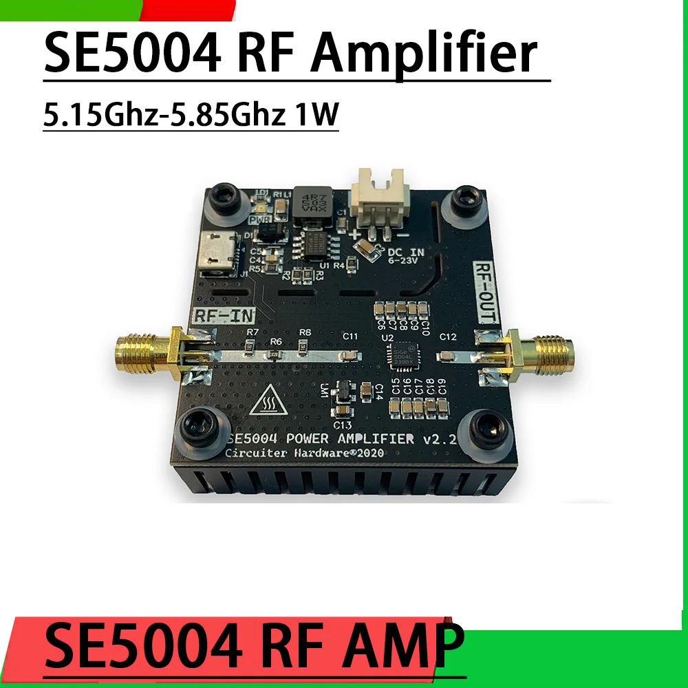 Amplificador de Potência Fpv Imagem Sinal de Transmissão para Rádio Presunto Wi-fi Uav Frequência Escudo Se5004 5.2g5.8g 1w 30dbm rf