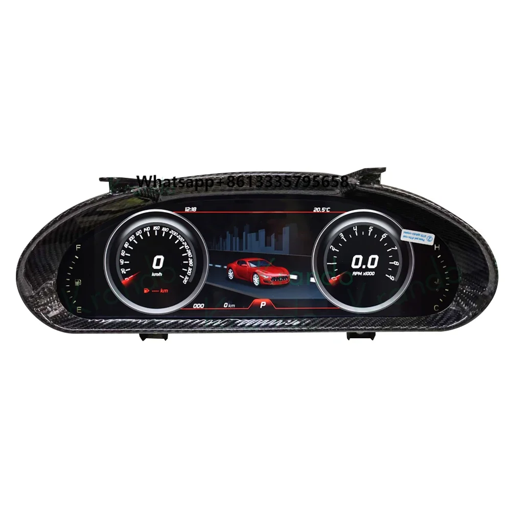 

12.3'' Instrument Digital Cluster for Maserati Granturismo GT 2008-2020 Car LCD Dashboard Panel Virtual Vehicle Speedometer