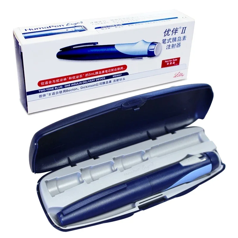Tragbarer Lilly Huma Lancing Pen Ergo 2 Spritze Insulin Lancet Pen für 3 ml Humulin Humalog Diabetic Injection Diabetes