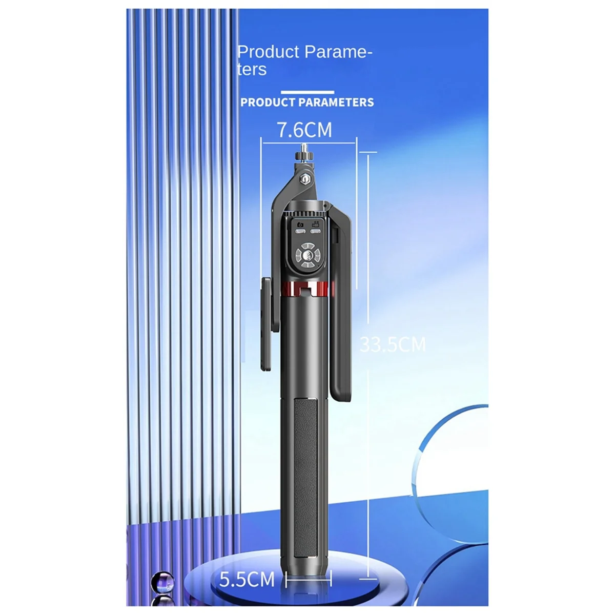 

P325 Selfie Stick Four Legged Stand with Detachable Dual Bluetooth Remote Control, Extendable Selfie Stick Phone