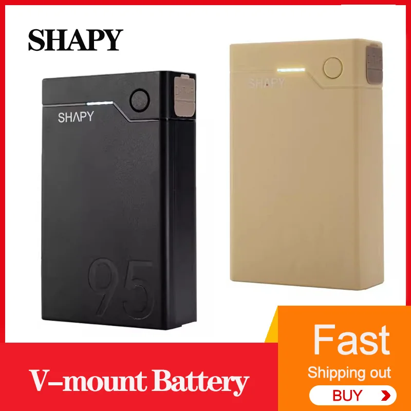 SHAPY 95Wh 6000mah V-mount Battery 15.8V PD100W input/output Fast Charging for SLR Micro Camera Monitor Portable Charging