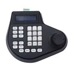 Mini 3D Coaxial CCTV Keyboard Controller LCD 1.5Km Joystick RS485 PTZ Speed E Camera Bracket for Pelco SAMSUNG EU Plug