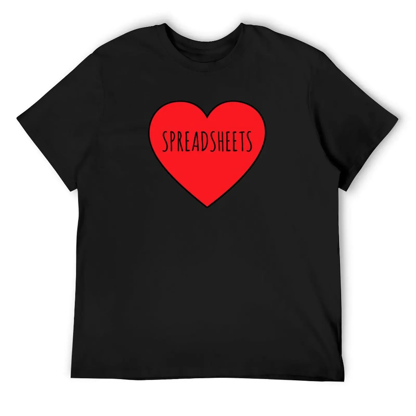 I Love Spreadsheets Heart T-Shirt vintage anime shirt cheap stuff vintage tops fitted t shirts for men