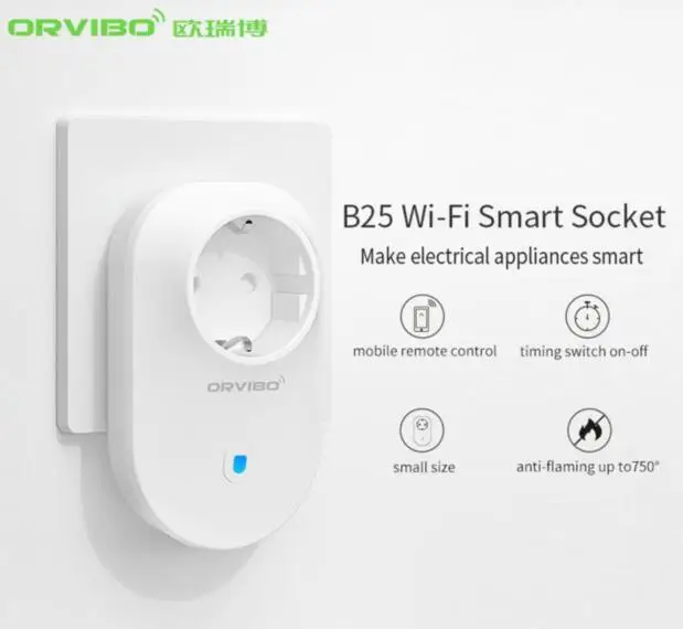 High Quality ORVIBO B25 Wifi Power Switch Smart Home Wall Socket Wifi Socket Control Home Appliances On off Control by App