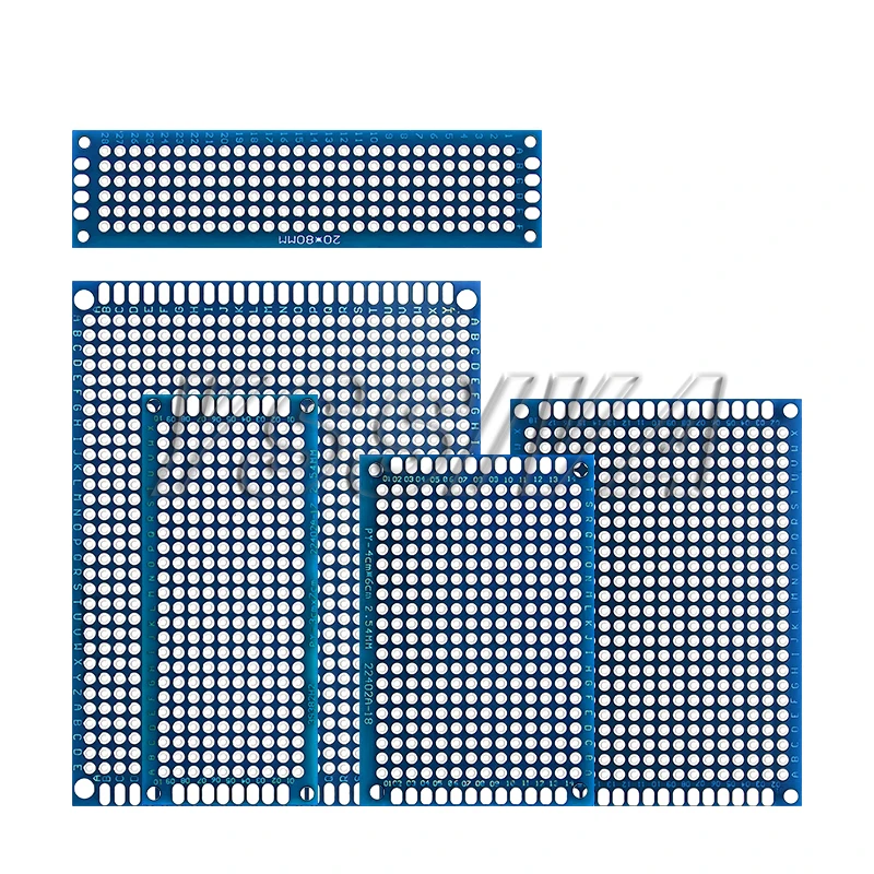 5PCS PCB Protoboard Blue Double Side Prototype Board 2x8cm 3x7cm 4x6cm 5x7cm Printed Circuit Boards DIY Electronic Kit