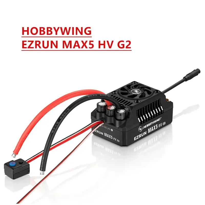 

Новейший бесщеточный электронный регулятор скорости Hobbywing EzRun MAX5 HV G2 12S HV 250A ESC 25A BEC для 1/5 грузовика, багги, радиоуправляемого автомобиля