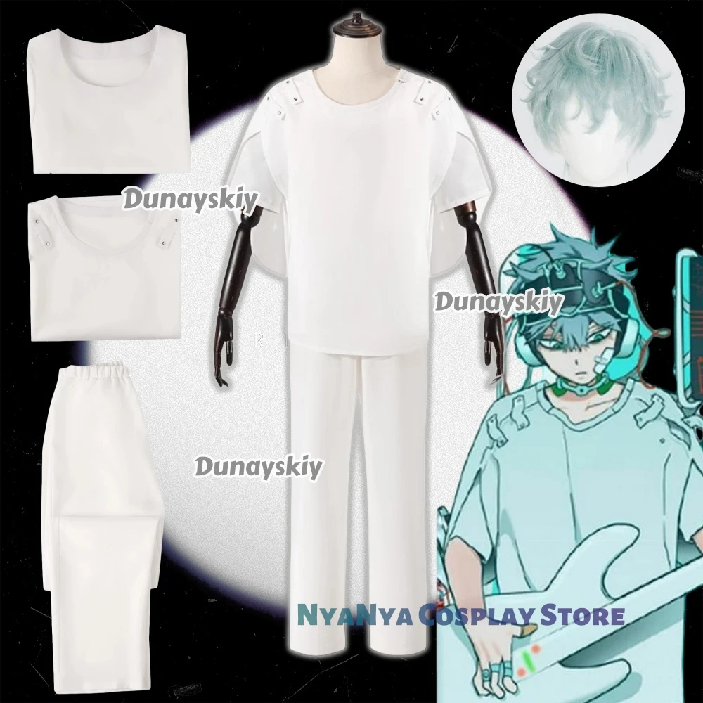 ชุดคอสเพลย์เอเลี่ยนอนิเมะ ชุดแสดงบนเวที สีขาวทั้งเสื้อและกางเกง สำหรับผู้ชาย ชุดแฟนซีสำหรับเล่นบทบาทสมมติ ชุดแฟนซีสำหรับงานฮาโลวีนและงานคาร์นิวัล สำหรับผู้ชาย รุ่นใหม่
