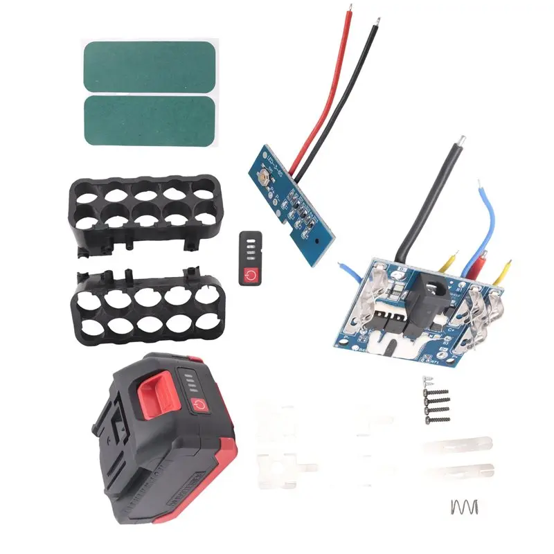 IALJ-Battery Case Storage Box Shell PCB Charging Board For Power Tools 21V Charge Voltage Replace Part 10 Cores