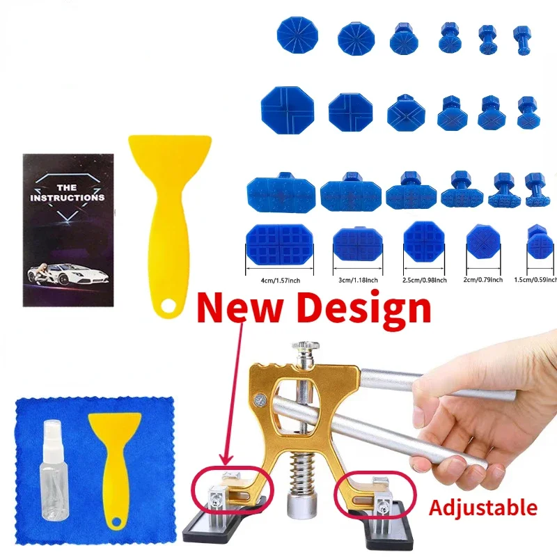 New Adjustable Car Dent Puller Dent Remover Auto Body Suction Cup Paintless Repair Tools Kit Auto Dent Removal Tool Kits