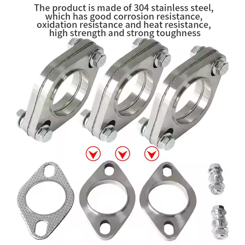 Car Exhaust Pipe Modification Stainless Steel 304 Thickened High Temperature Resistant Material Universal Welding Type Flange