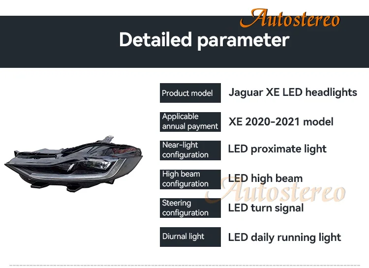 Car Headlight For Jaguar XE XEL Upgrade 2021 Front Lamp High Quality lights LED Retrofit Assembly Turn Signal Auto Accessories