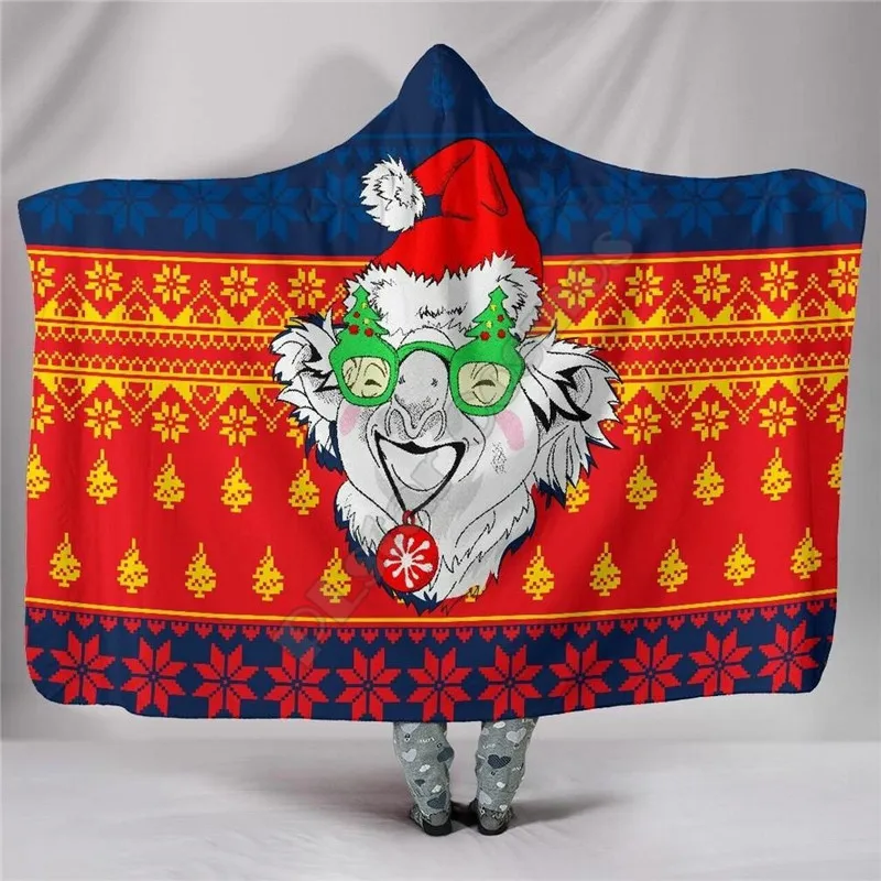 

Australia Christmas Hooded Blanket - Bye Bye 2022 3D Printed Blanket Wearable Blanket Adults For Kids Blanket