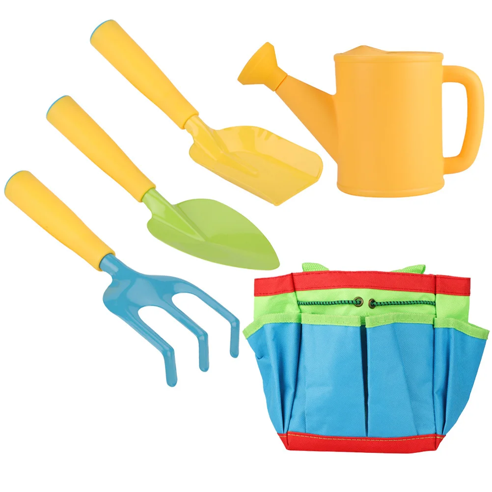 ชุดเครื่องมือทำสวนสำหรับเด็ก 1 ชุด ชุดพลั่วทรายขนาดเล็ก คราดขนาดเล็ก ชุดเครื่องมือขุดดินสำหรับเด็ก สำหรับปลูกต้นไม้กลางแจ้ง เล่นทรายชายหาด